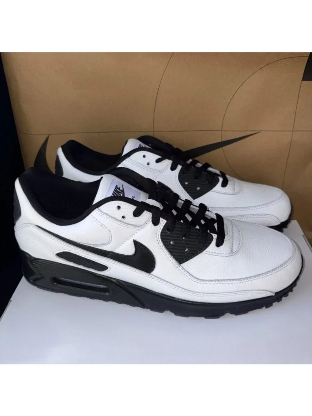 NEW Nike By You Air Max 90 'Panda White Black' “NYC” Men Size 12 HQ3691-900